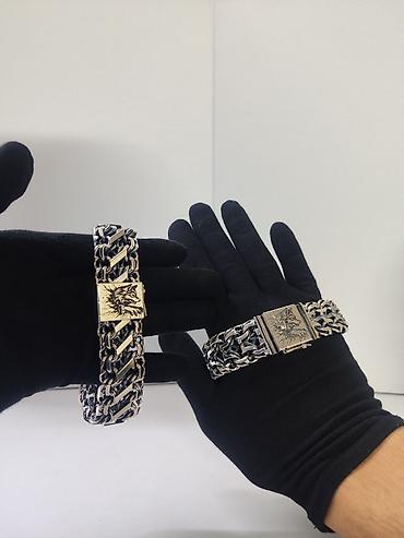 Браслеты: Серебряные Браслеты Браслет "Двойной Бисмарк" Серебро 925 проба Вес — 7