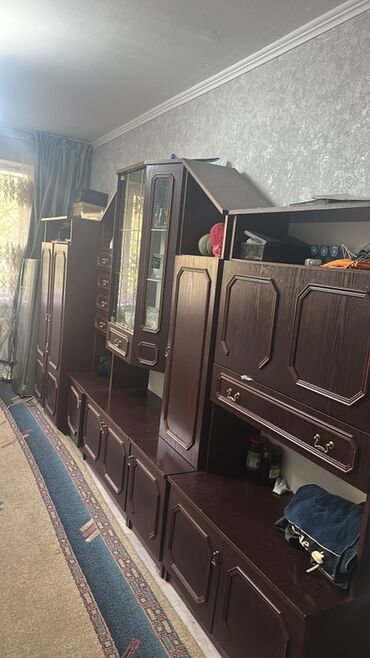 стенки в зал: Зал үчүн гарнитур, Шкаф, түсү - Күрөң