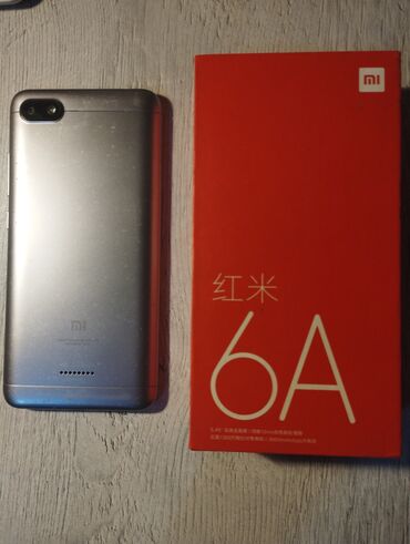 Digər mobil telefonlar: Redmi 6A, 16 GB, rəng - Gümüşü, Qırıq, Sensor, Face ID