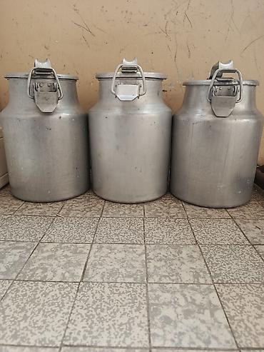 sud separatoru: Alüminium süd bidonları – 3 ədəd - Material: qalın divarlı alüminium — 3