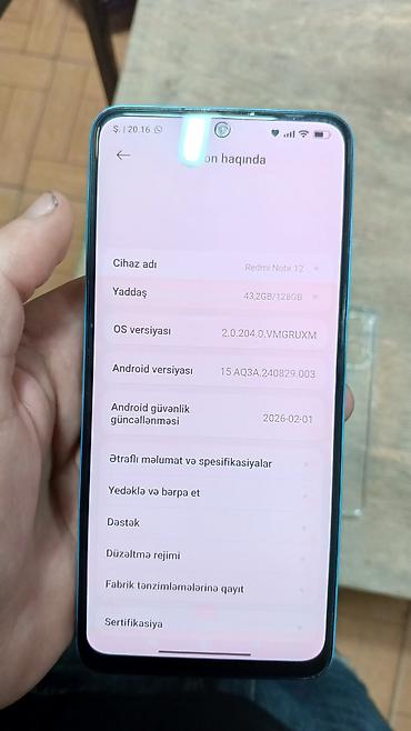 Redmi: Redmi Note 12, 128 GB, rəng - Mavi — 3