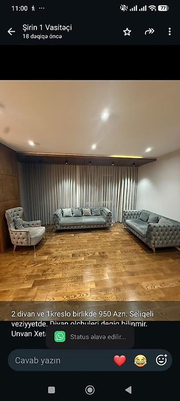 2 divan ve 1kreslo birlikde 950 Azn. Seliqeli veziyyetde. Divan lalafo.az -da 2 divan ve 1kreslo birlikde 950 Azn. Seliqeli veziyyetde. Divan