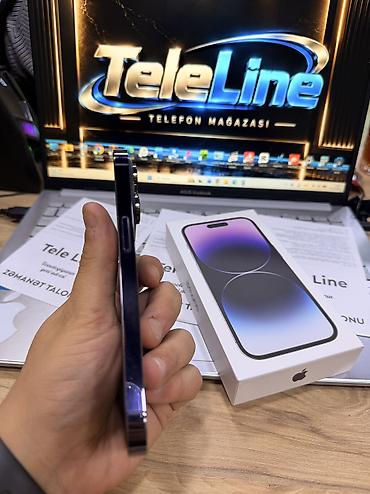 iphone iks: IPhone 14 Pro, 128 GB, Deep Purple, Zəmanət, Kredit, Simsiz şarj — 2