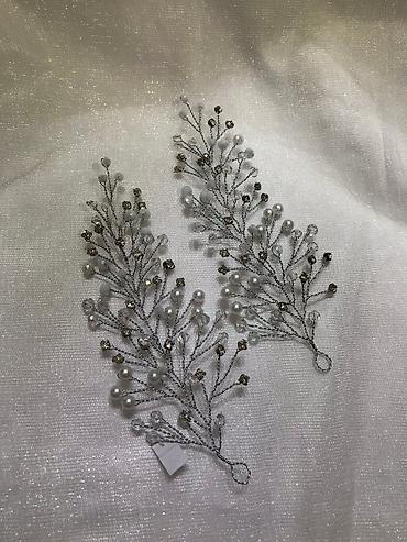 Свадебные аксессуары: Свадебный аксессуар, Свадебная диадема, тиара, Новый, цвет - Серебристый — 8