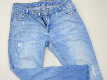 jeansy damskie jasne z wysokim stanem: Jeans, XL (EU 42), condition - Good