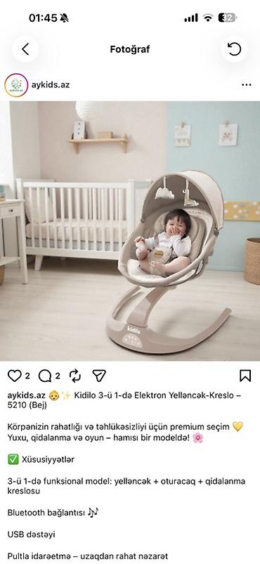 ucuz beşiklər: Oğlan və qız üçün, Yeni, Beşik, Matras ilə, Yellənmə mexanizmi ilə — 1