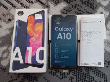 Samsung: Samsung Galaxy A10, 32 GB, rəng - Göy, Sensor, İki sim kartlı, Face ID