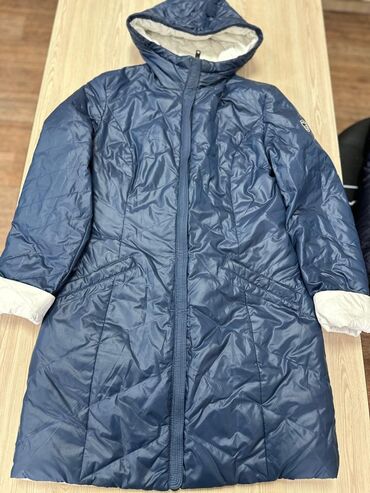 мужское зимнее пальто с капюшоном: Пальтолор, Кыш, Кабып тигилген, Тизеден, Капюшону бар, Кош борттуу модель, L