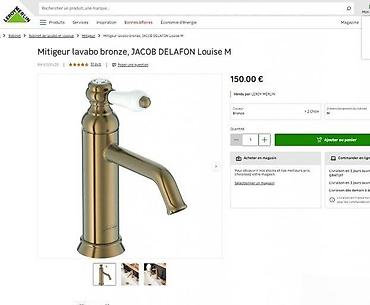 Slavine: Retro slavina za lavabo – Jacob Delafon “Louise”, hrom - Tip — 8