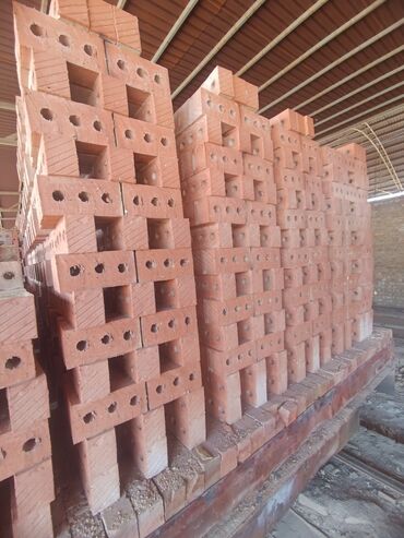 кызыл кирпич цена бишкек: Тешиктүү, Бышкан кирпич, 250x120x90