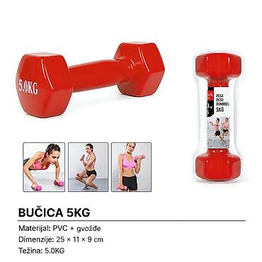 KMT Glatke bućke, crvene 2001829 Bučica za vežbe snage kod kuće ili u
