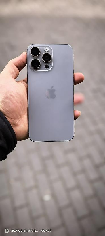 balaca iphone: IPhone 15 Pro Max, 256 GB, Natural Titanium, Sənədlərlə, Zəmanət, Face ID — 1
