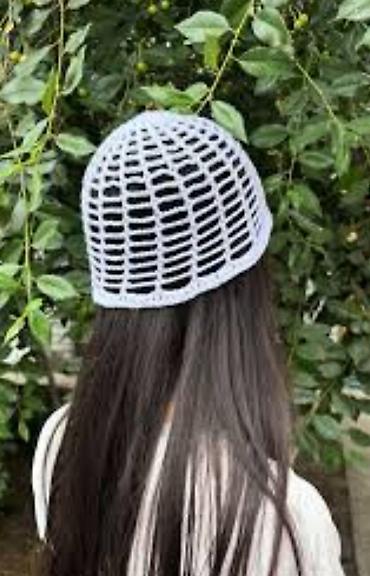 payız üst geyimləri: Xüsusi toxunma “hairnet”/baş bəzəyi - Material: nazik iplikdən əl — 7