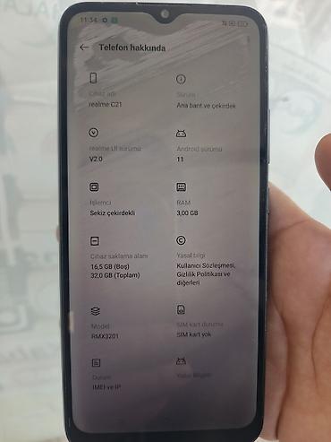 xiaomi note 20 ultra: Realme C21, 32 GB, rəng - Qara, Barmaq izi — 3