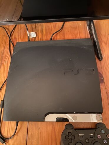 playstation 3 oyun yazilmasi: Sony PlayStation 3 (PS3) Slim oyun konsolu - Rəng: Qara, mat korpus -