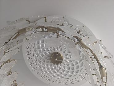 tavan dizaynlari: Çılçıraq, 10 və daha çox lampa, Metal — 1