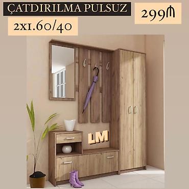 qarmaq nədir: Dəhliz dolabı – təmiz laminatla - Ölçü: 2 x 1.60 x 40 - Qiymət: 299₼ — 1
