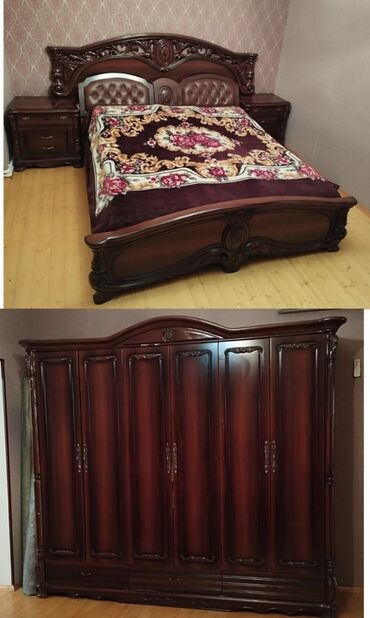 Komodlar: İkinəfərlik çarpayı, Dolab, 2 tumba, Malayziya, İşlənmiş