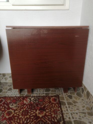 стол кухонный белорусская мебель: Кухонный Стол, цвет - Коричневый, Б/у