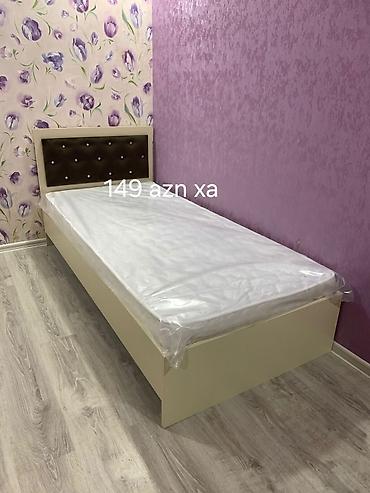 mebel stullar: Tək nəfərlik çarpayı dəsti. Şəkillərdə ağ rəngli korpuslu, yumşaq — 5