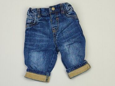 jeansy dla chłopców: Spodnie jeansowe, F&F, 3-6 m, stan - Bardzo dobry