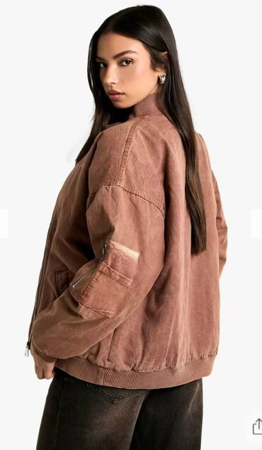 Bomberi: Ženska bomber jakna XL-XXL u boji terakote dužina 66 cm po.pazuh pazh — 3