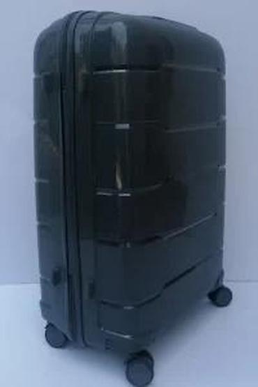 Putni koferi i torbe: Tvrdi kofer na točkiće – tamnosivi - Materijal: čvrsta ABS/PC školjka — 16