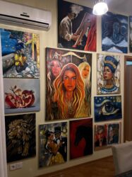 Şəkillər, tablolar: El ishidir. Ketan uzerinde yagli boya texnikasi ile ishlenib — 9