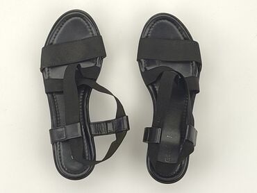 spódniczka ogrodniczka czarne: Sandals for women, 37, condition - Good