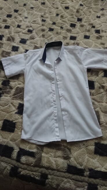 детские рубашка: Школьная форма, цвет - Белый, Новый