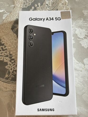 samsung батарейки: Samsung Galaxy A34 5G, 128 ГБ, цвет - Черный, Сенсорный, Отпечаток пальца, Две SIM карты