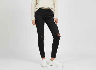 spodnie skórzane calzedonia: Calzedonia, Jeansy damskie, rozmiar XS