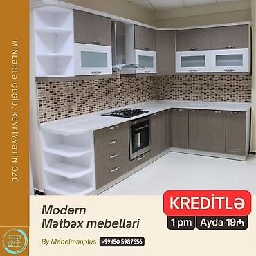 ay: Sifarişlə mətbəx dəsti, Özü çəkən petlələr, Mat laminat, Kredit var, Pulsuz çatdırılma — 3