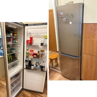 Soyuducular: İşlənmiş 2 qapılı Hotpoint Ariston Soyuducu Satılır, rəng - Boz