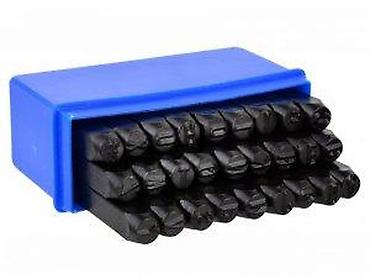 Setovi ručnog alata: Set čeličnih udarnih žigova – slova, 8 mm (A–Z + “&”), 27 delova — 7