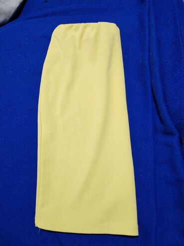 plisirana suknja: M (EU 38), Midi, bоја - Žuta