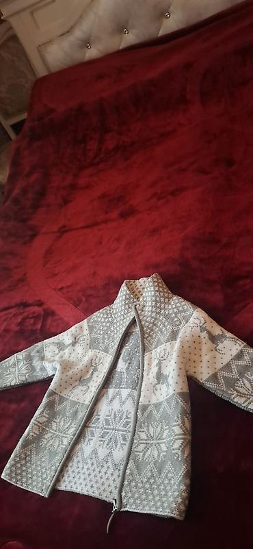 qar geyimi: Uşaq üçün trikotaj jaket - Model: fermuarlı, uzunqol, boyun hissəsi — 2