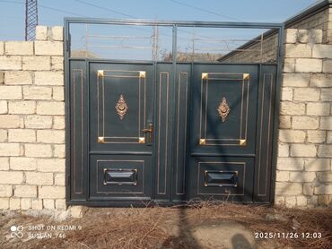 Həyət darvazaları: Yeni Dəmir Həyət darvazası, Mexaniki, Qapı ilə, Kredit yoxdur, Ödənişli quraşdırma, Ödənişli çatdırılma — 4