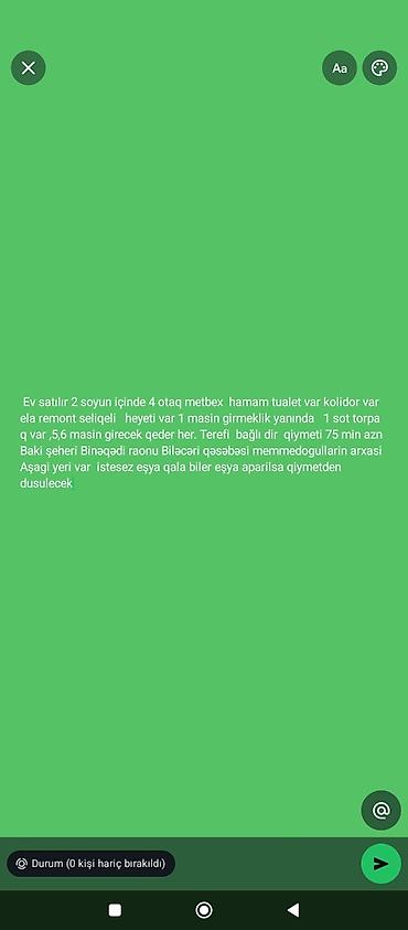qobuda ev satisi: Satılır: 2 sot həyətyanı sahəsi olan fərdi yaşayış evi, Bakı şəhəri — 1