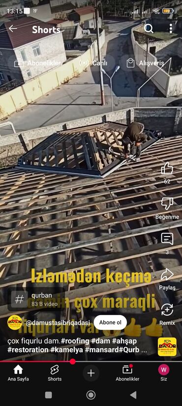 Dam işləri: Taxta