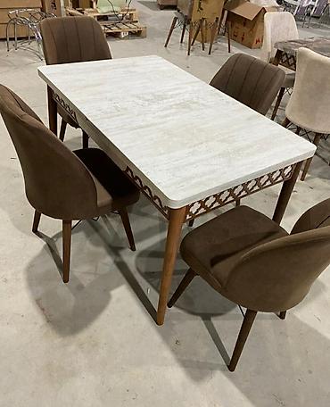 Masa və oturacaq dəstləri: Mətbəx üçün, Yeni, Açılan, Dördbucaq masa, 4 stul — 7