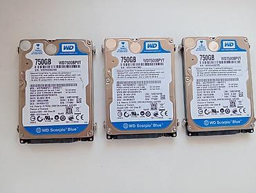 sert disk: WD Scorpio Blue 2.5" HDD – 750GB (WD7500BPVT) Hər üç HDD 100% di — 1