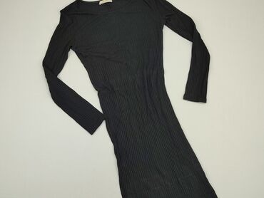 czarne bluzki z długim rękawem damskie: Dress, S (EU 36), Bershka, condition - Good