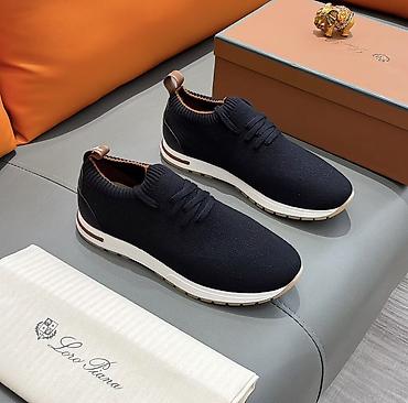 обувь для дома: Кроссовки Loro Piana Knit Sneakers Премиальные повседневные кроссовки — 5