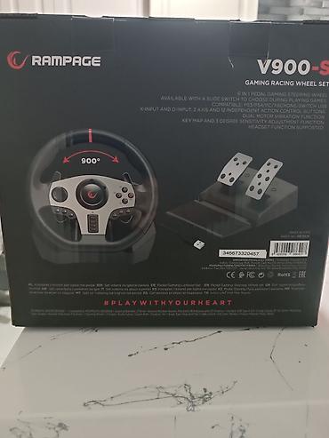 Elektronika: Rampage V900-S Gaming Racing Wheel Set PS3, PS4, PS5, Xbox One, Xbox — 4