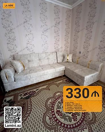 Künc divan – La Mini - Ölçülər: 260 × 160 sm - Mexanizm: açılan