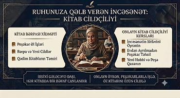kub nece hesablanir: Ruhunuza qəlb verən incəsənət: Kitab cildçiliyi Təkliflər: - Kitab — 1