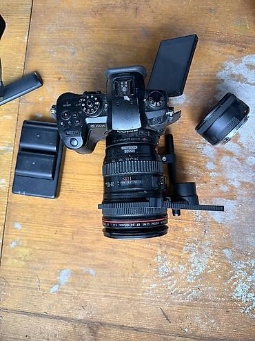 Panasonic gh5, 3 батарея зарядкасы менен, жана полтиник обьективи