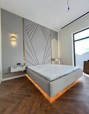 Спальные гарнитуры: Спальный гарнитур, Двуспальная кровать, цвет - Бежевый — 5