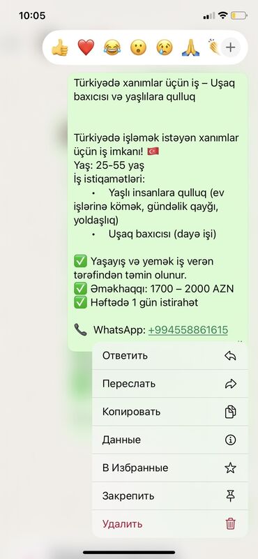 Сфера образования: Türkiyədə xanımlar üçün iş – Uşaq baxıcısı və yaşlılara qulluq